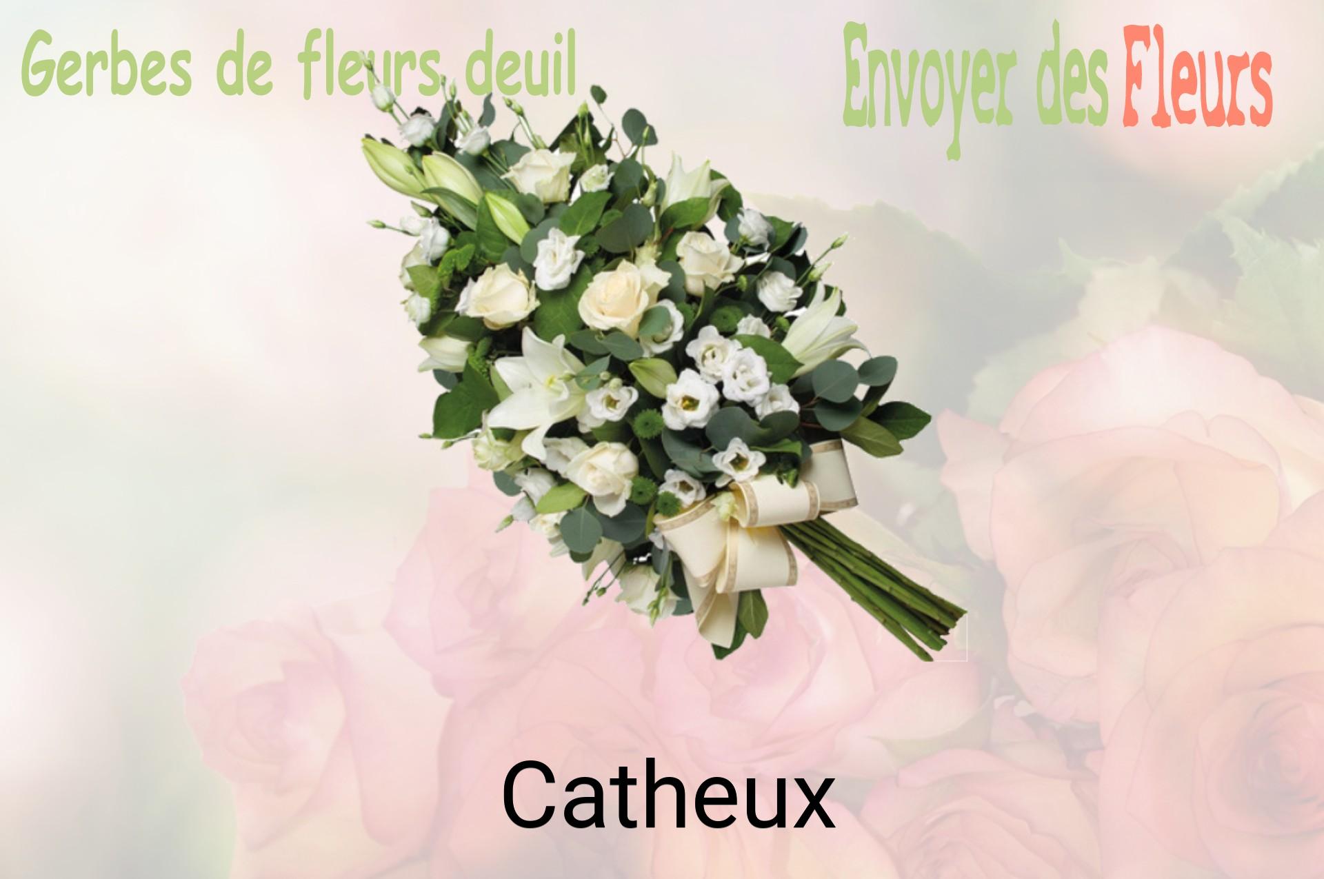 Gerbe de fleurs de deuil livrée à Catheux